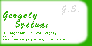 gergely szilvai business card
